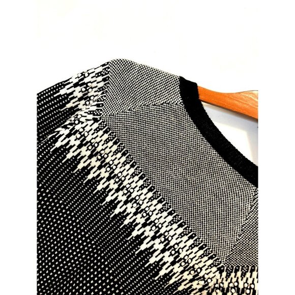 J.CREW Fair Island Sweater Knitted Wool Navy Blue White Crewneck Size Med - Picture 6 of 10